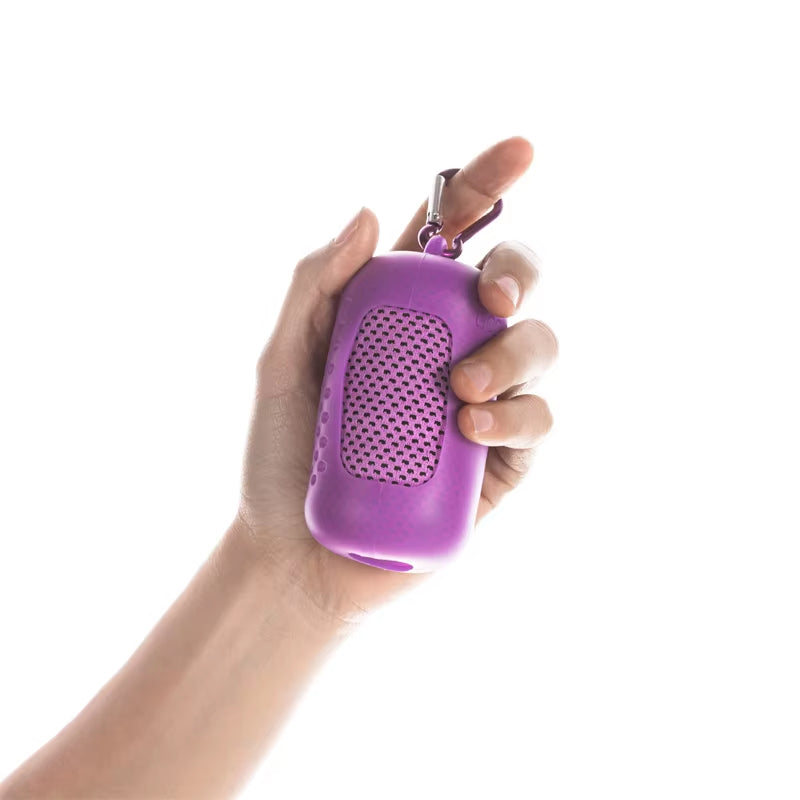 Portable Ice Silk Towel Sports Instant Cooling Ice Towel Outdoor Travel Fitness Running Swim Towel Silicone Bag