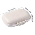 8 Grids Organizer Container for Tablets Travel Pill Box with Seal Ring Small Box for Tablets Wheat Straw Container for Medicines