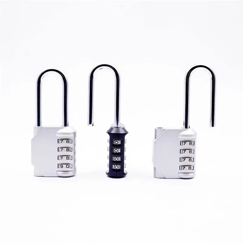 Combination Padlock Outdoor 4 Digit Long Shackle Waterproof Password Padlock Pad Lock for School Locker Gym Locker Fence Gate