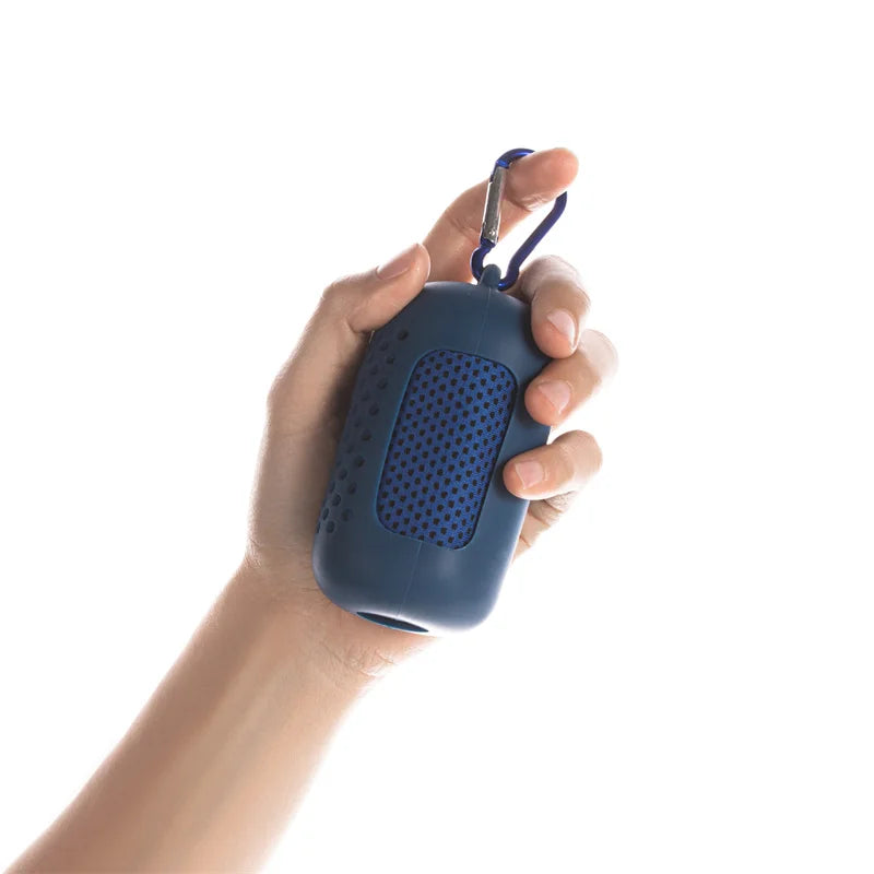 Portable Ice Silk Towel Sports Instant Cooling Ice Towel Outdoor Travel Fitness Running Swim Towel Silicone Bag