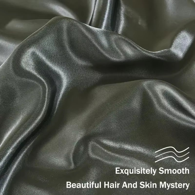 2Pcs Silk Pillowcase Camel White Black Silk Satin Pillow Case Multiple Colors