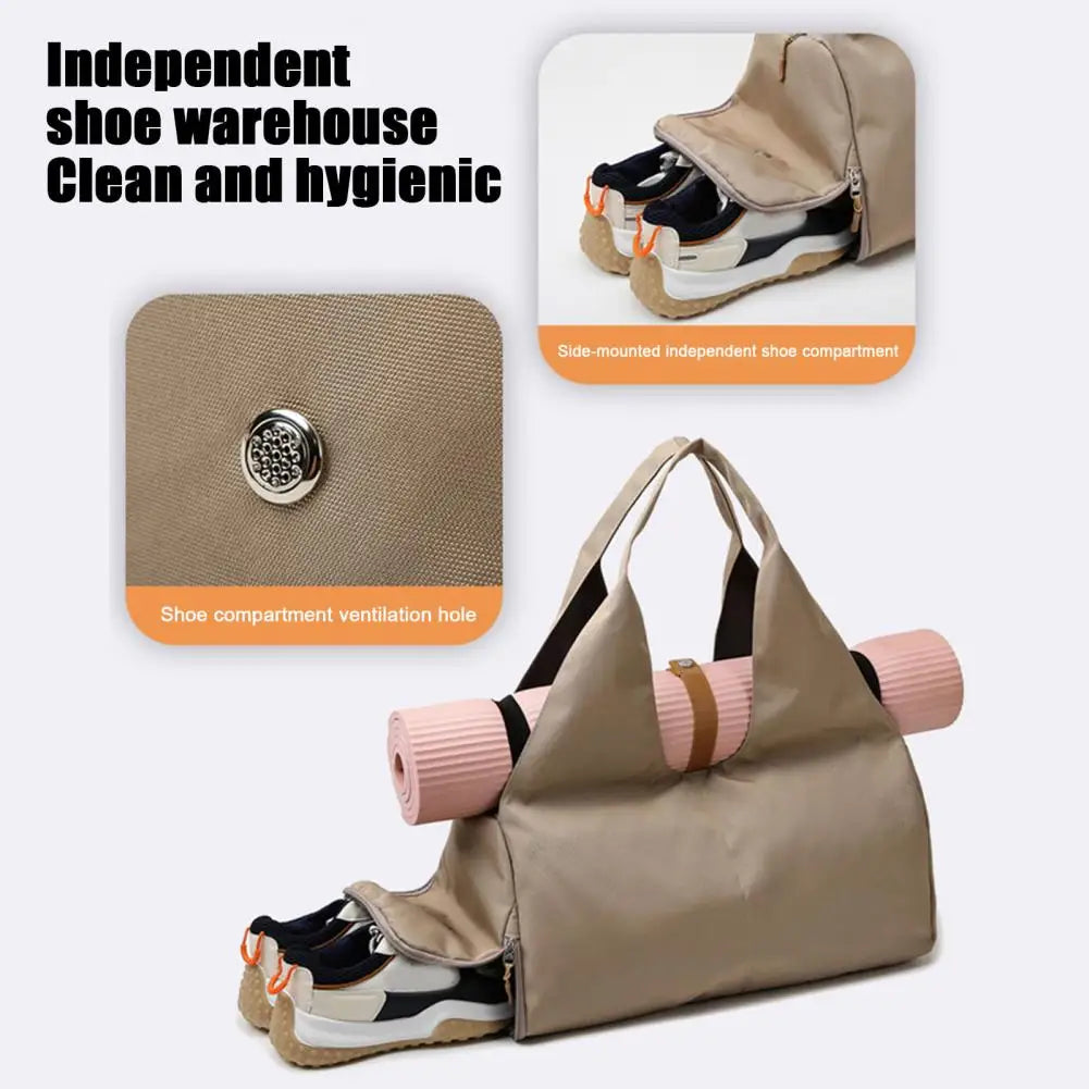 Women Yoga Mat Holder Bag Gym Sports Training Shoulder Bag Fitness Dance Travel Storage Bags Female Tote Dry Wet Handbags