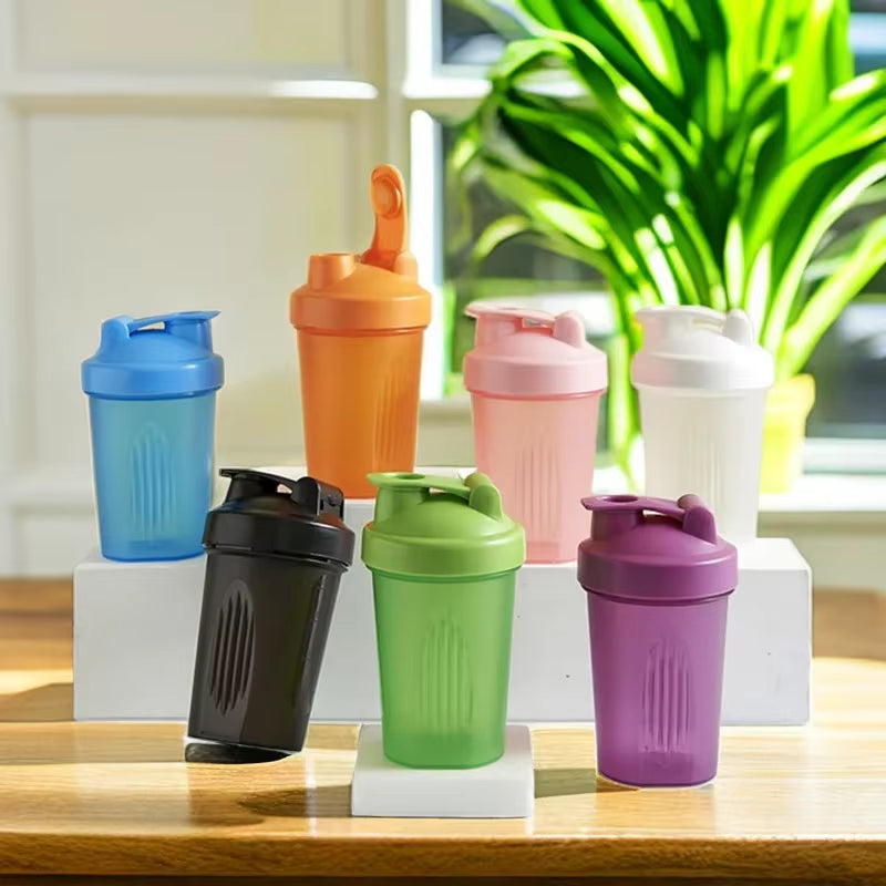 Sport Shaker Bottle 400ML Whey Protein Powder Mixing Bottle Sport Fitness Gym Shaker Outdoor Portable Plastic Drink Bottle