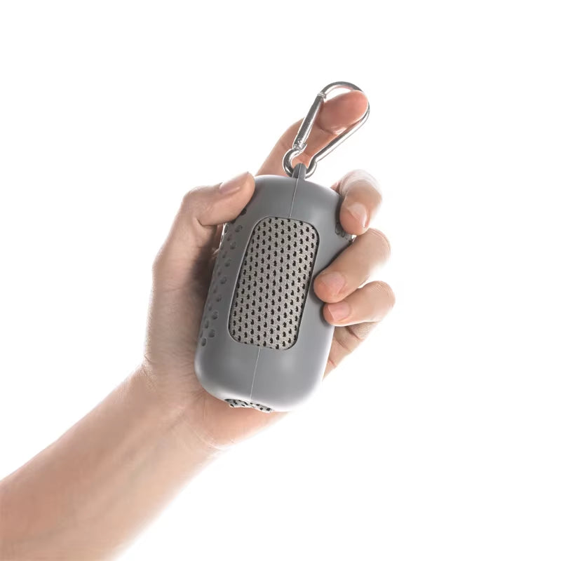 Portable Ice Silk Towel Sports Instant Cooling Ice Towel Outdoor Travel Fitness Running Swim Towel Silicone Bag