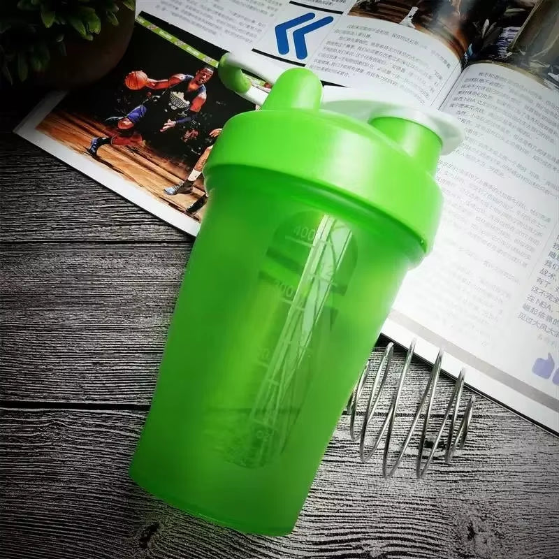 Sport Shaker Bottle 400ML Whey Protein Powder Mixing Bottle Sport Fitness Gym Shaker Outdoor Portable Plastic Drink Bottle