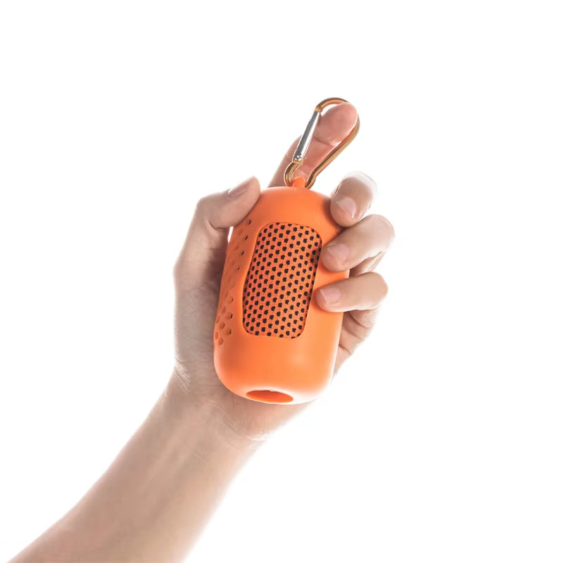 Portable Ice Silk Towel Sports Instant Cooling Ice Towel Outdoor Travel Fitness Running Swim Towel Silicone Bag